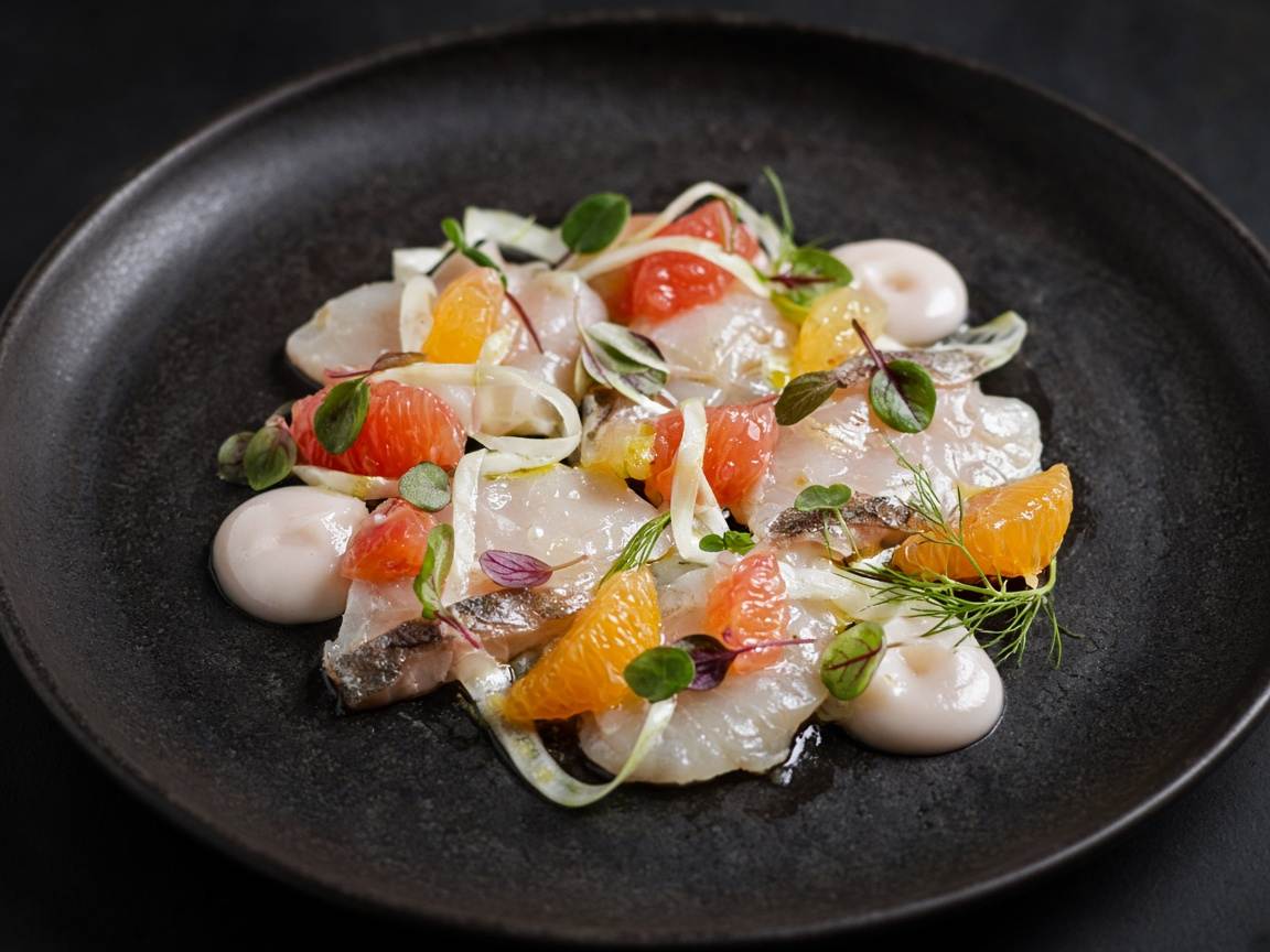 Thames citrus crudo tasting plate